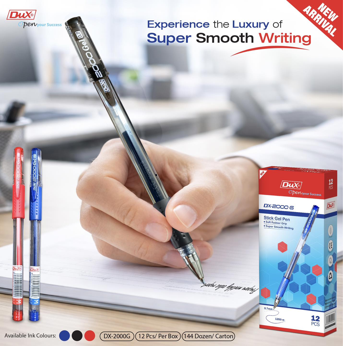 Dux - 🖊️ Designed for daily writing ️ Dux DX-2000 Gel Pen Powerfully ...
