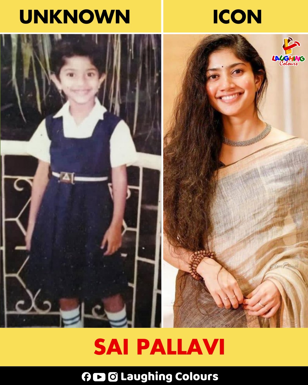 Sai Pallavi then and now #SaiPallavi... - Laughing Colours | Facebook