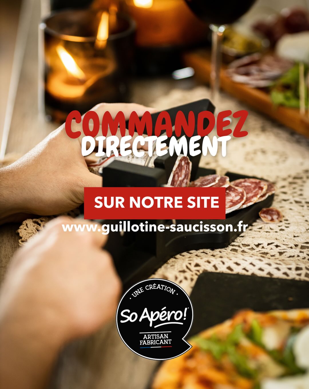 Ma Fabrique Perso - Guillotine à Saucisson Personnalisable - C'est L'Heure De L'Apéro