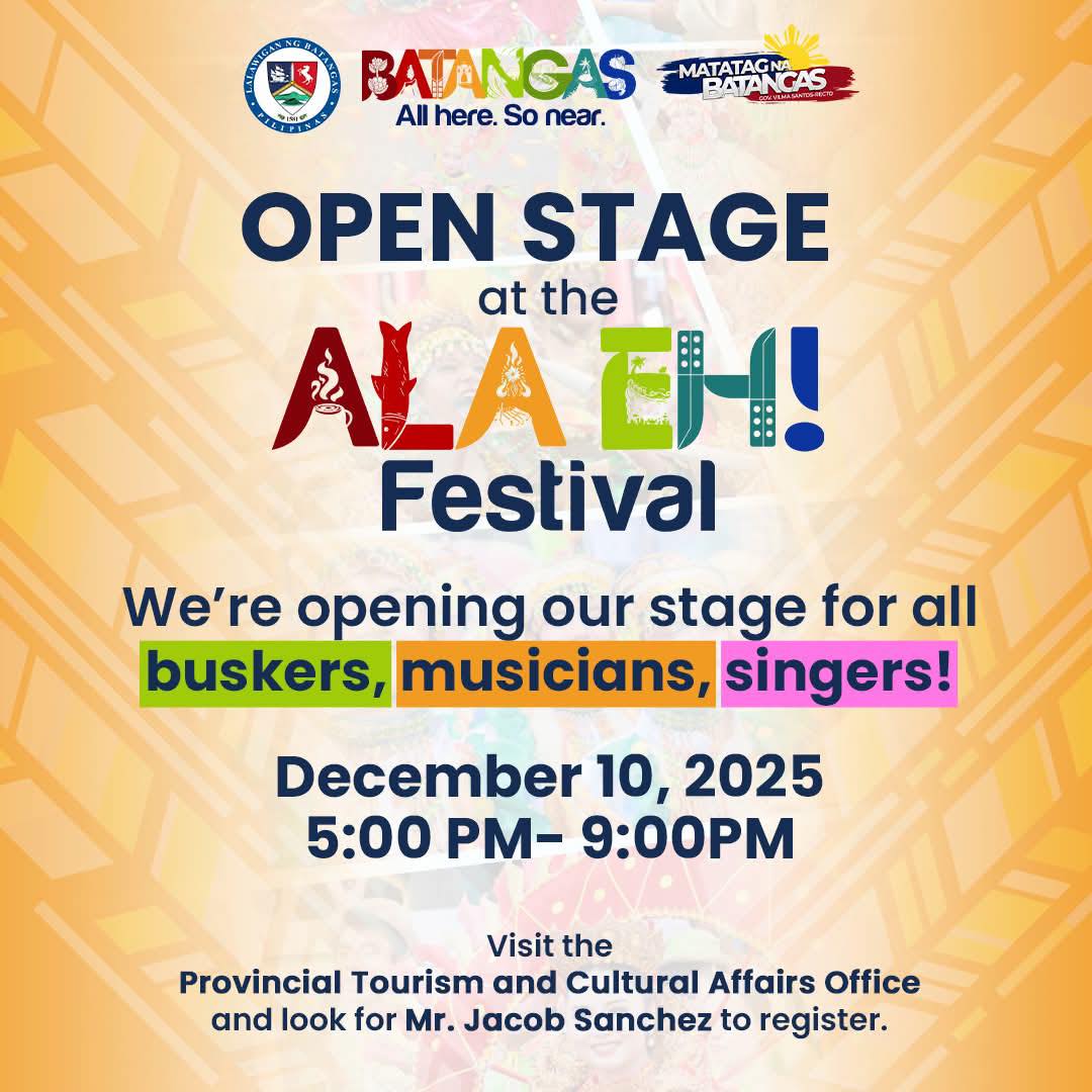 Batangas PIO - 𝗢𝗽𝗲𝗻 𝗦𝘁𝗮𝗴𝗲 𝗳𝗼𝗿 𝗔𝗹𝗹 𝗕𝗮𝘁𝗮𝗻𝗴𝘂𝗲ñ𝗼𝘀! Calling... | Facebook