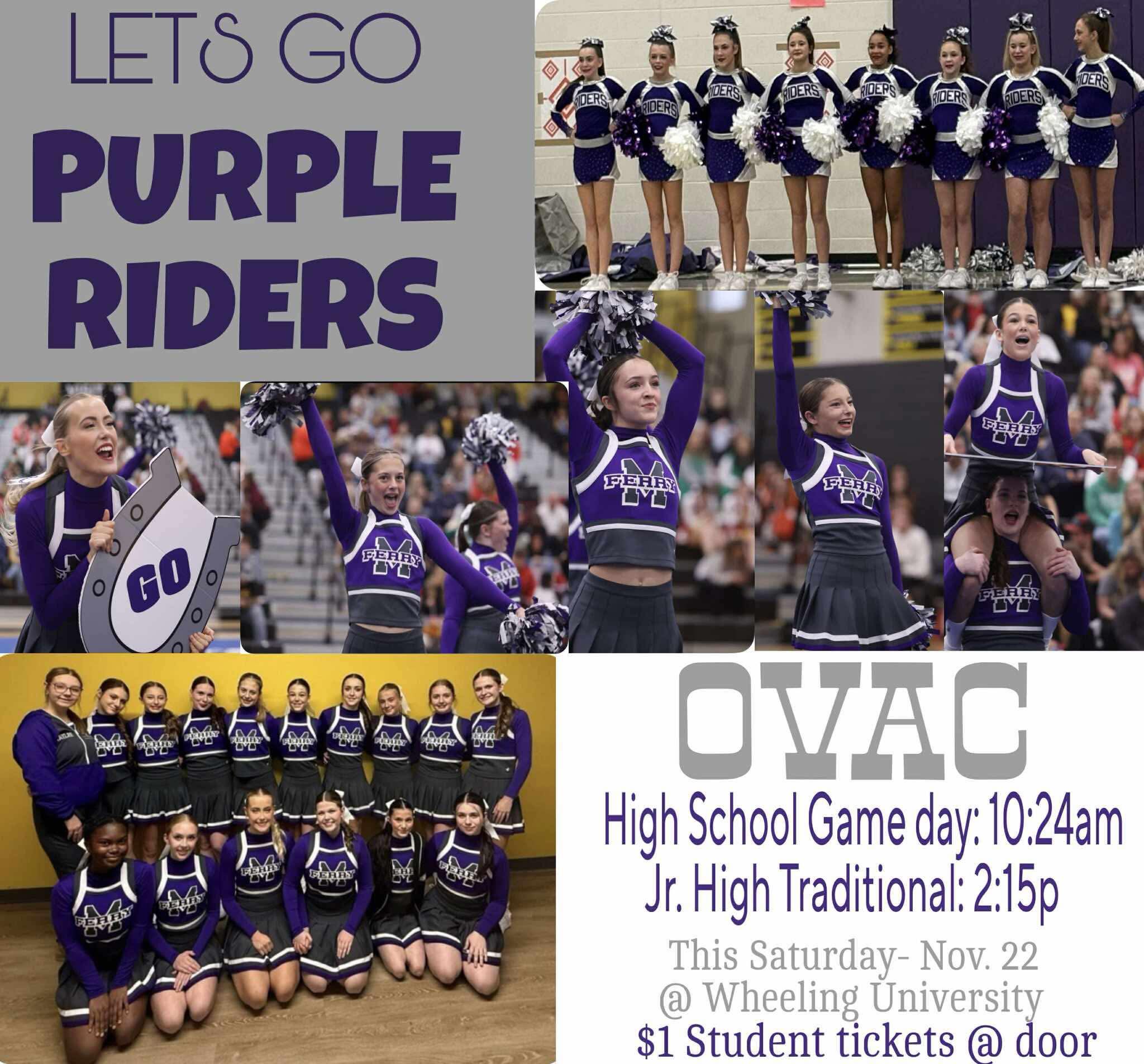 Martins Ferry Purple Riders Cheer Squad