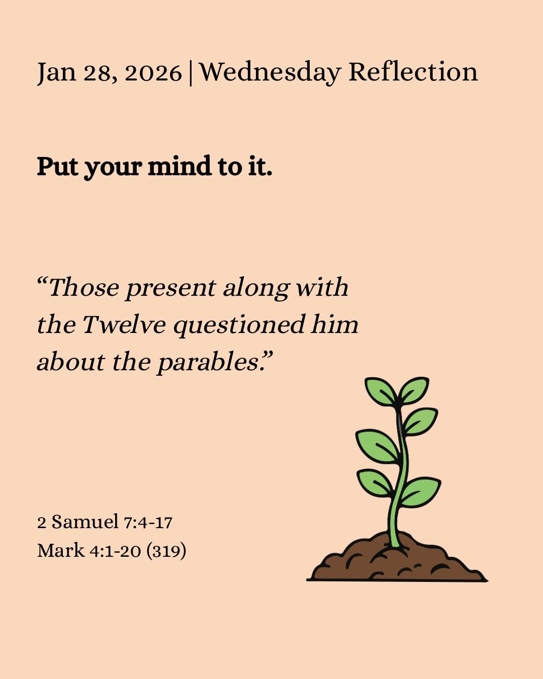 Wednesday Reflection | Jan... - St. Mary's RC Church Nutley | Facebook