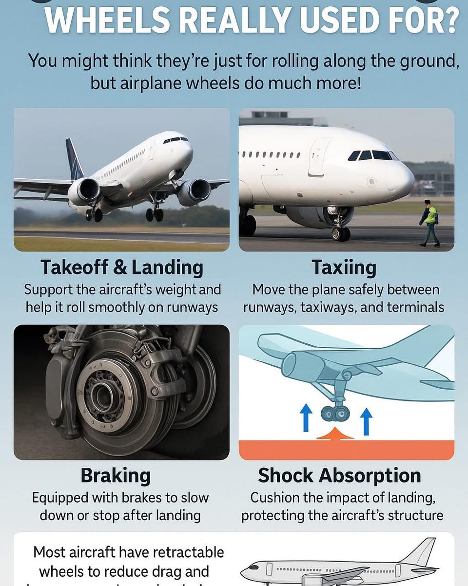 Aviation-knowledge - 🛞 What Are Airplane Wheels Really Used For? 🛞 ️ ...