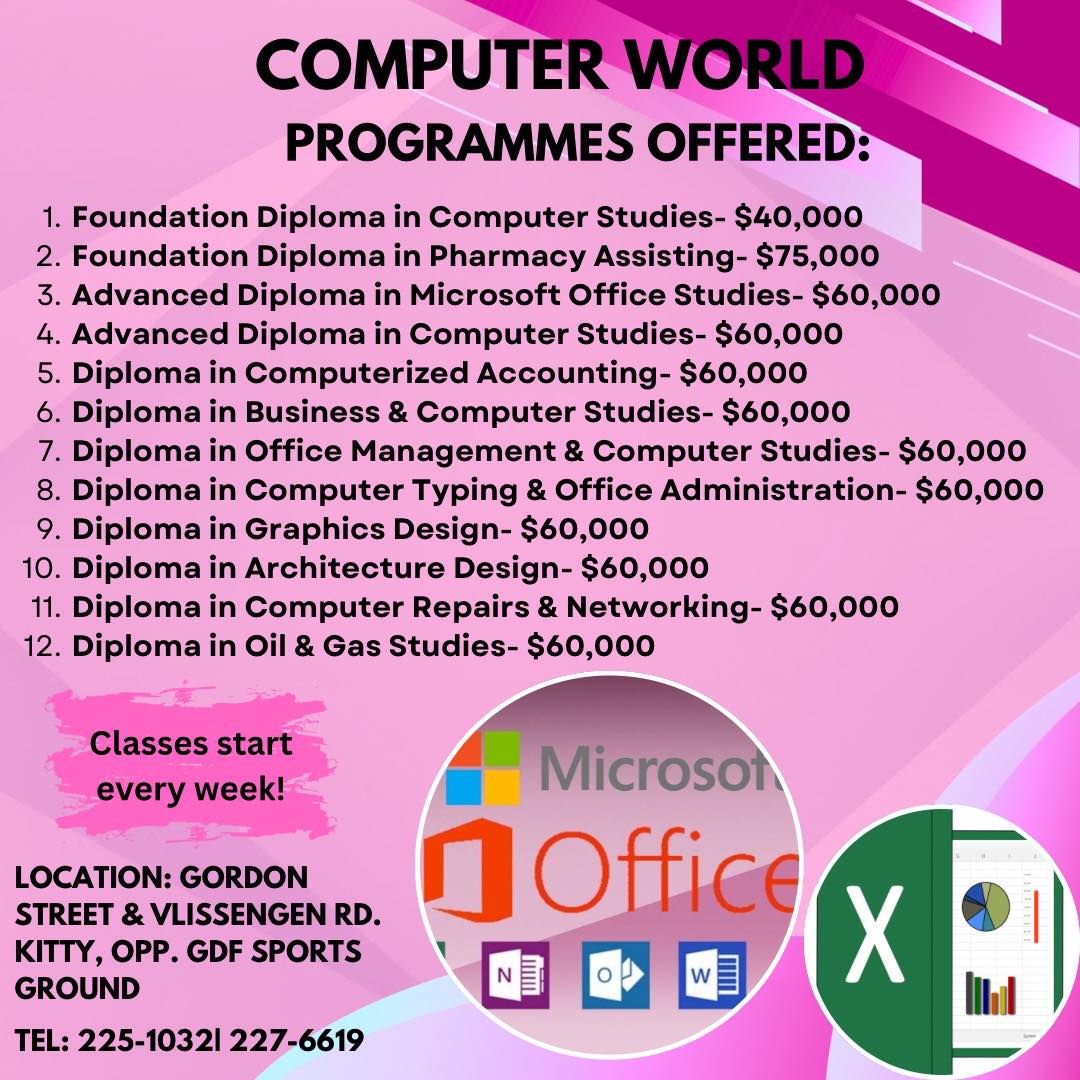Computer - New classes begin on 6th, 7th, 8th & 10th January, 2026 ...
