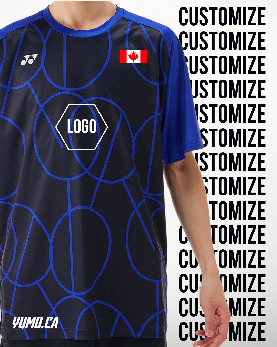 Yonex 16742 T-Shirt Customized by Yumo 🏆 The 16742's moisture