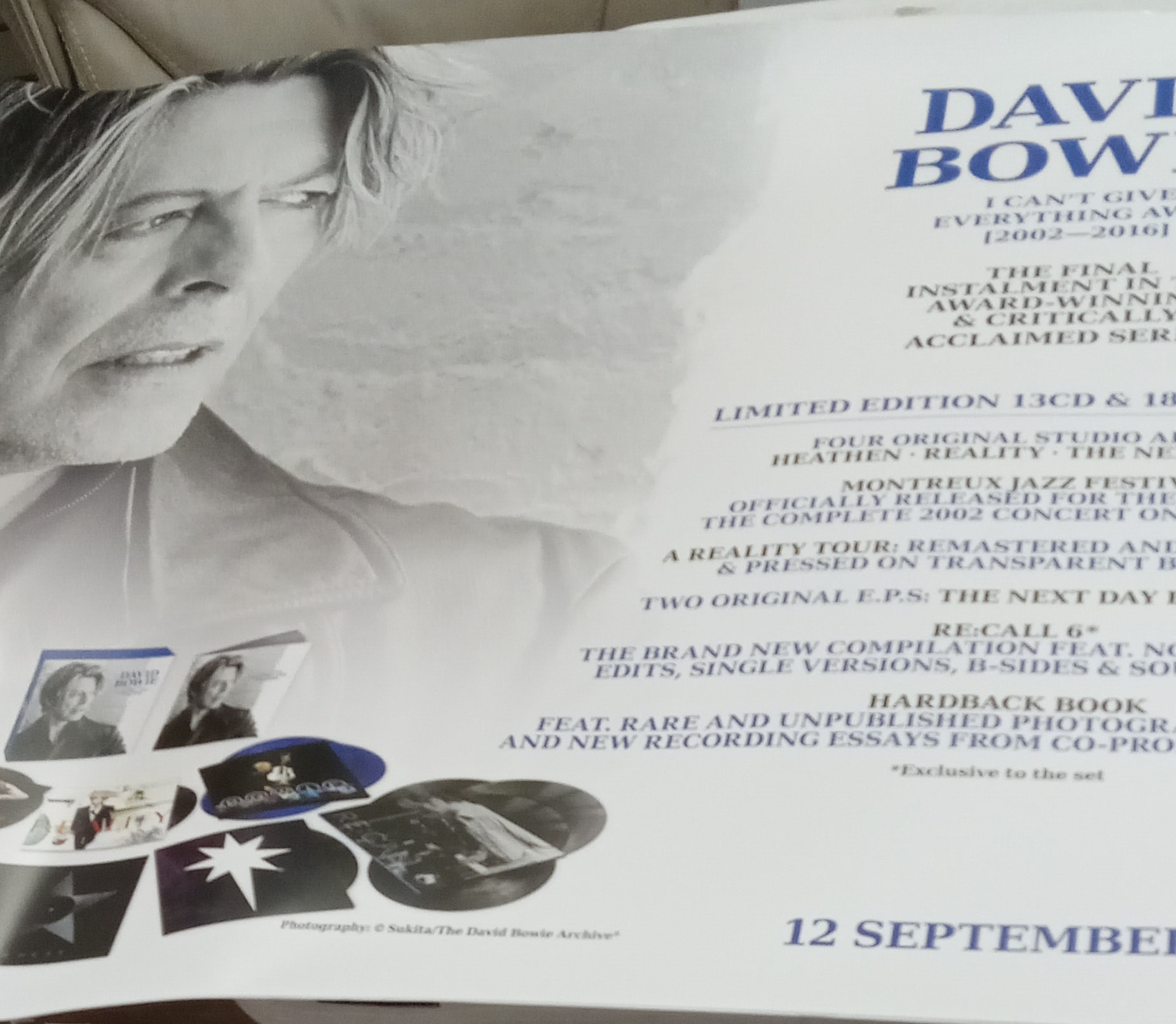 Bowie poster free with purchase of 