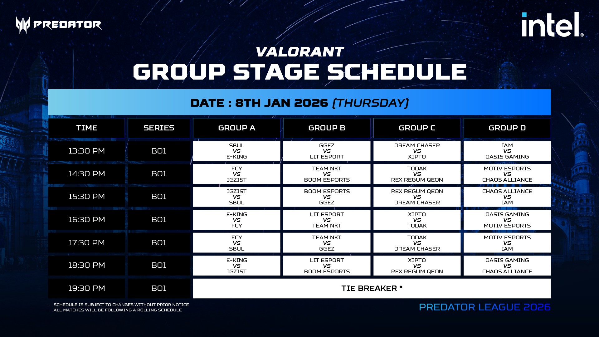 Predator Gaming - ระเบิดความเดือด! ตารางแข่ง VALORANT รอบ... | Facebook