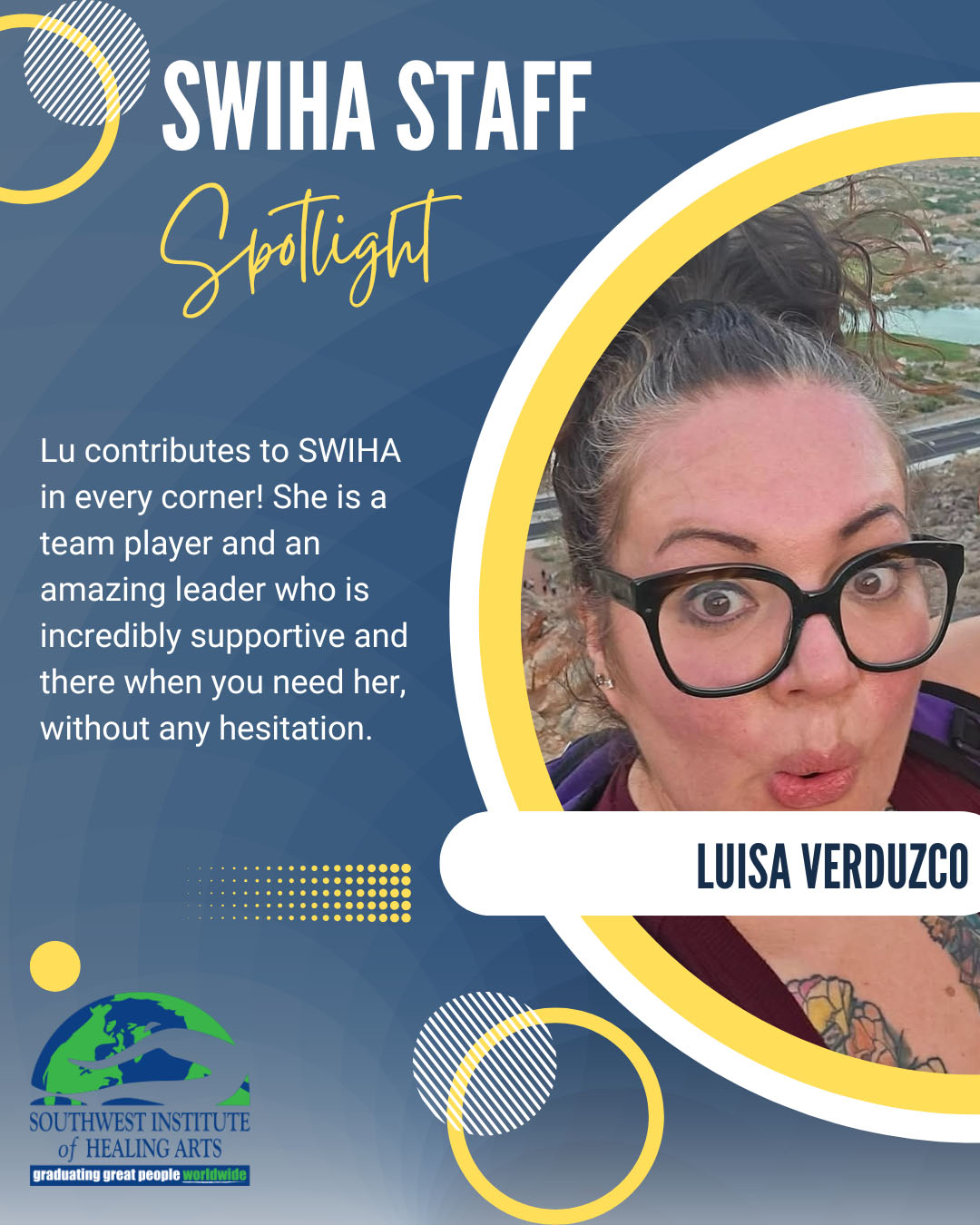 #SwihaStaffSpotlight... - Southwest Institute of Healing Arts | Facebook