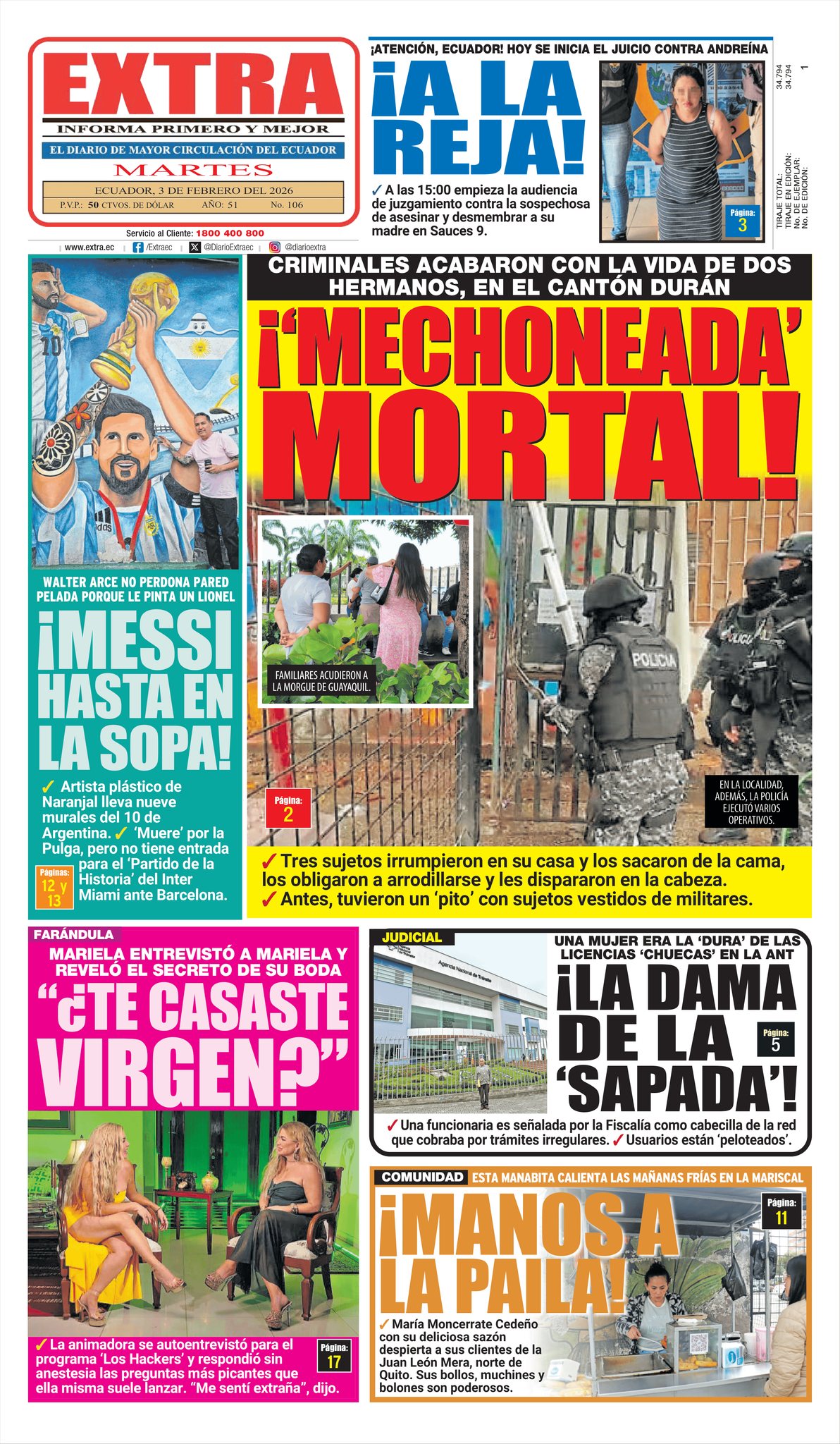 Diario - ☀️ ¡Buen día! Les compartimos la #PortadaEXTRA de este martes ...
