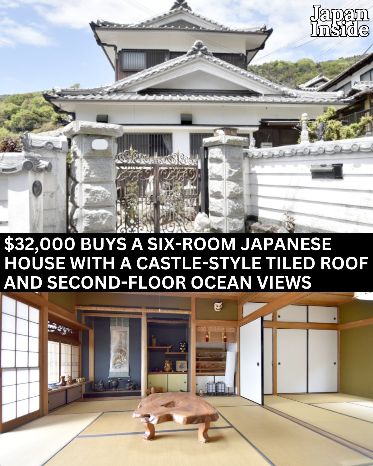 $32,000 is the full asking price for a six-room Japanese house