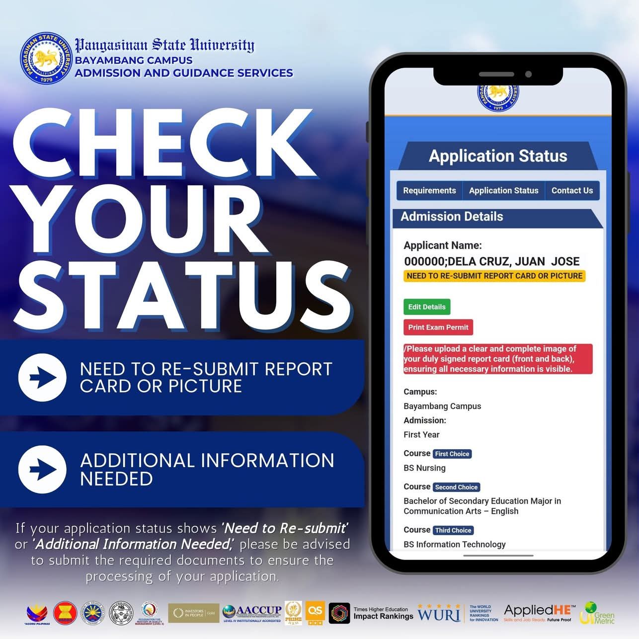 PSU-Bayambang Admission and Guidance Services | Bayambang