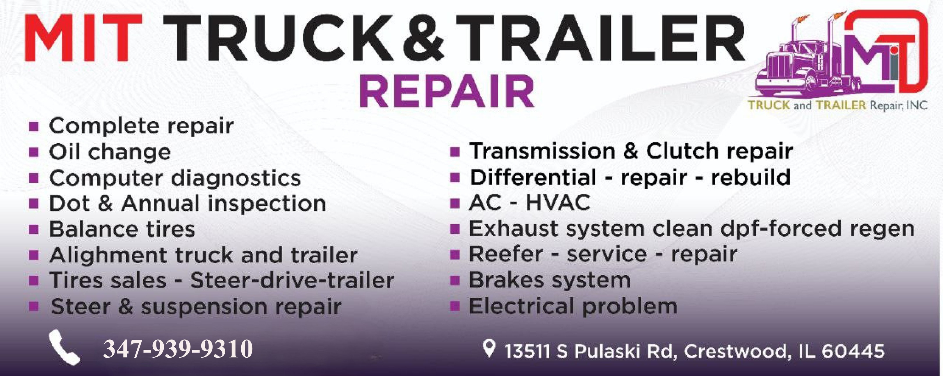 MIT truck and trailer repair, INC | Crestwood IL