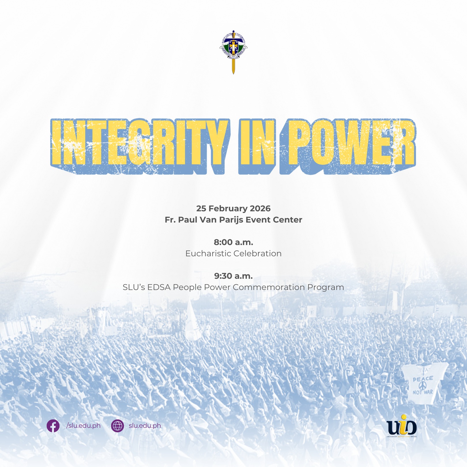 Saint - 𝐈𝐧𝐭𝐞𝐠𝐫𝐢𝐭𝐲 𝐢𝐬 𝐏𝐨𝐰𝐞𝐫 Saint Louis University (SLU) commemorates ...