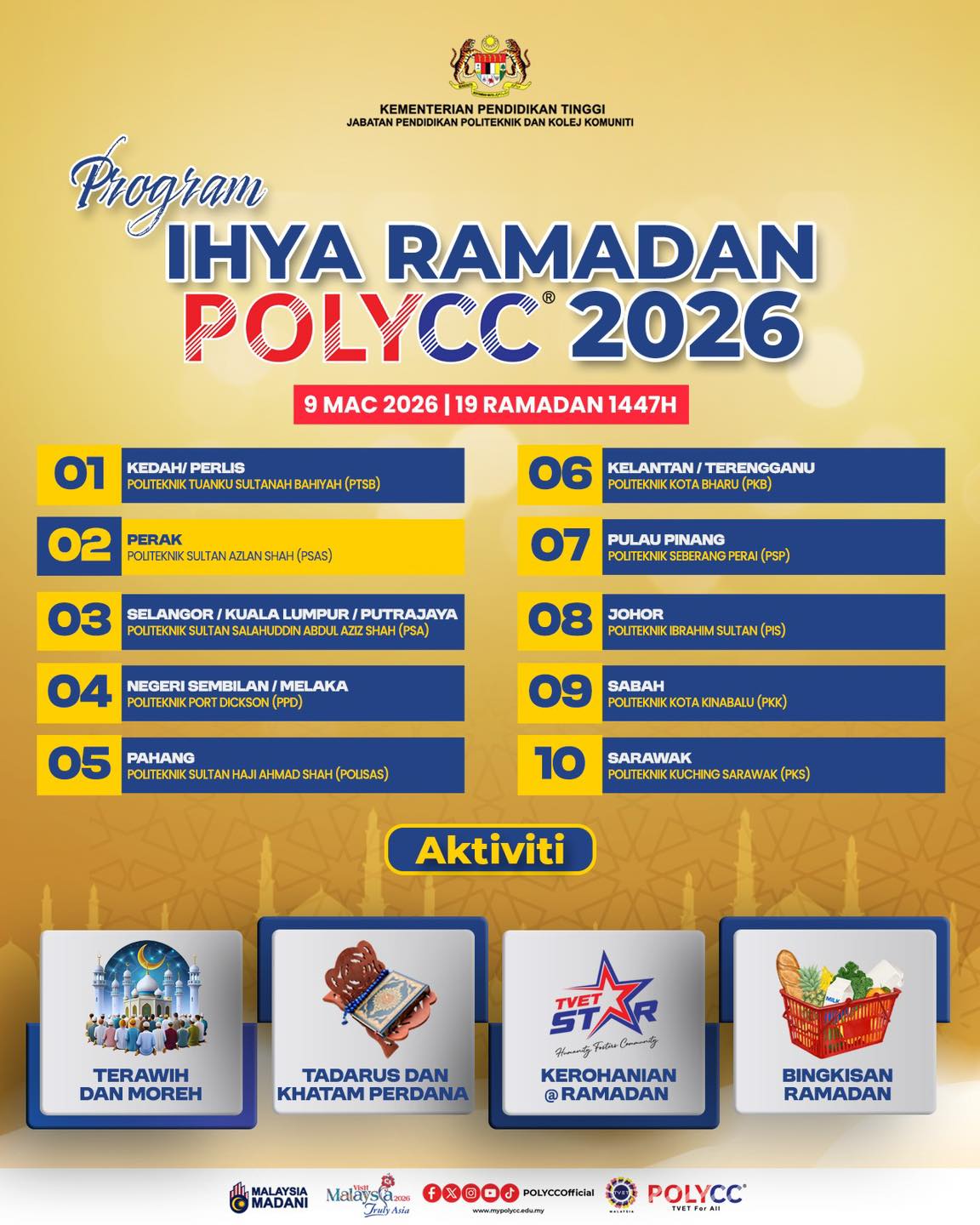 PROGRAM IHYA RAMADAN POLYCC... - Politeknik.kolejkomuniti | Facebook