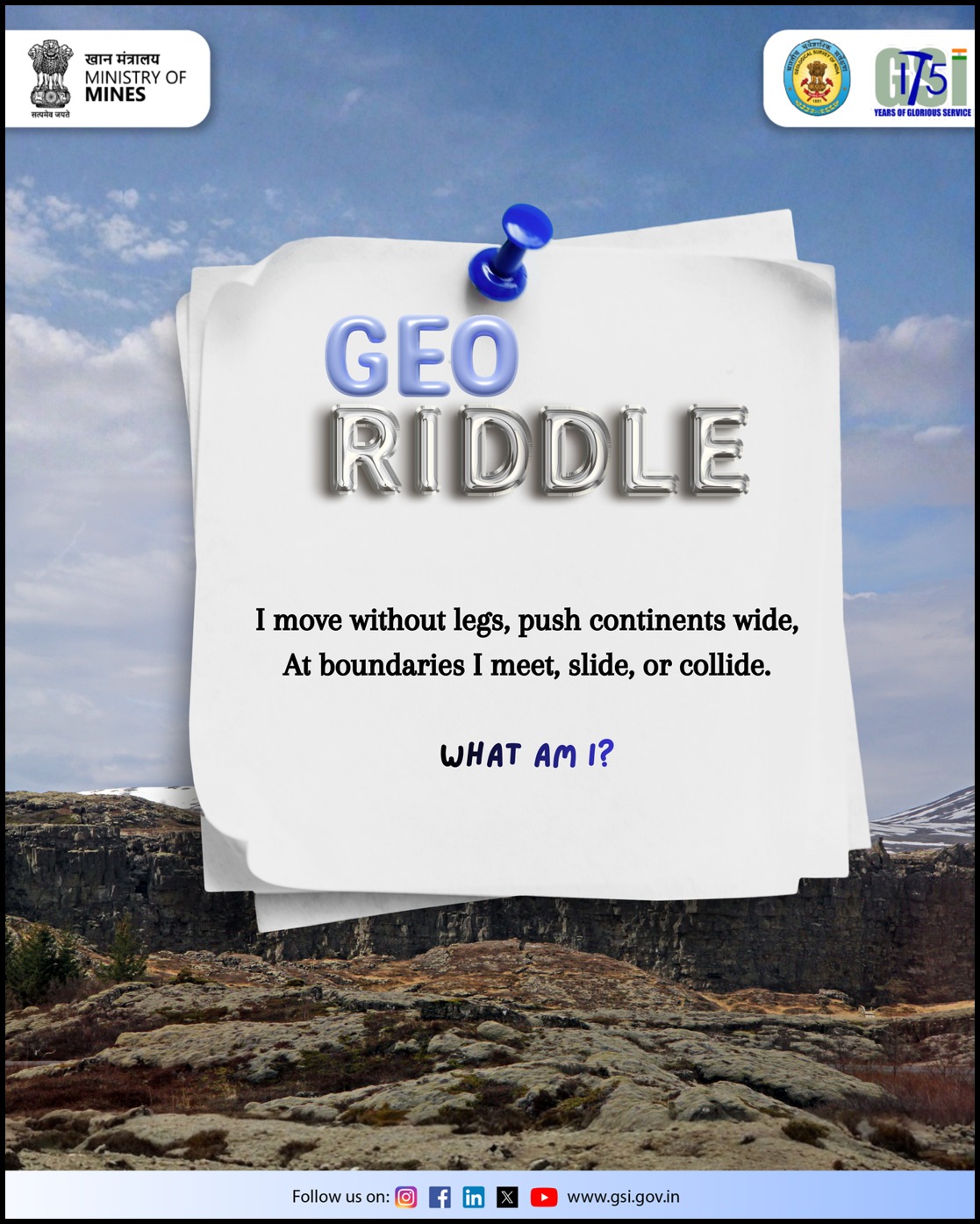 Invisible forces beneath our... - Geological Survey of India | Facebook