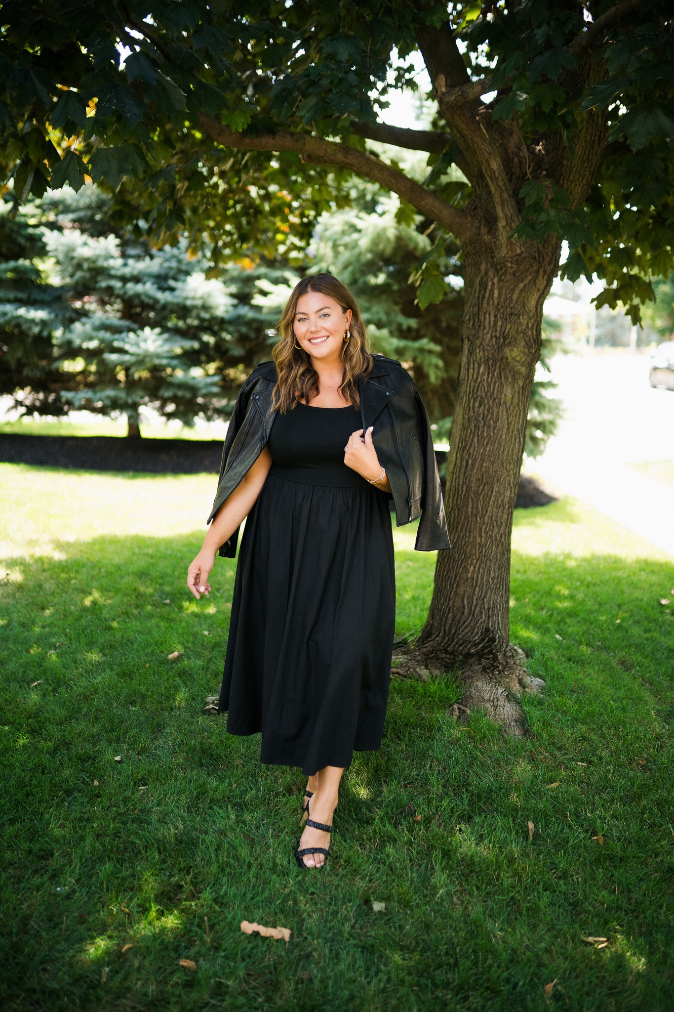 Save this for the next time you're styling a black dress! This wardrobe staple is endlessly versatile, and I'm sharing five ways to wear it for spring—plus, this one is currently 30%