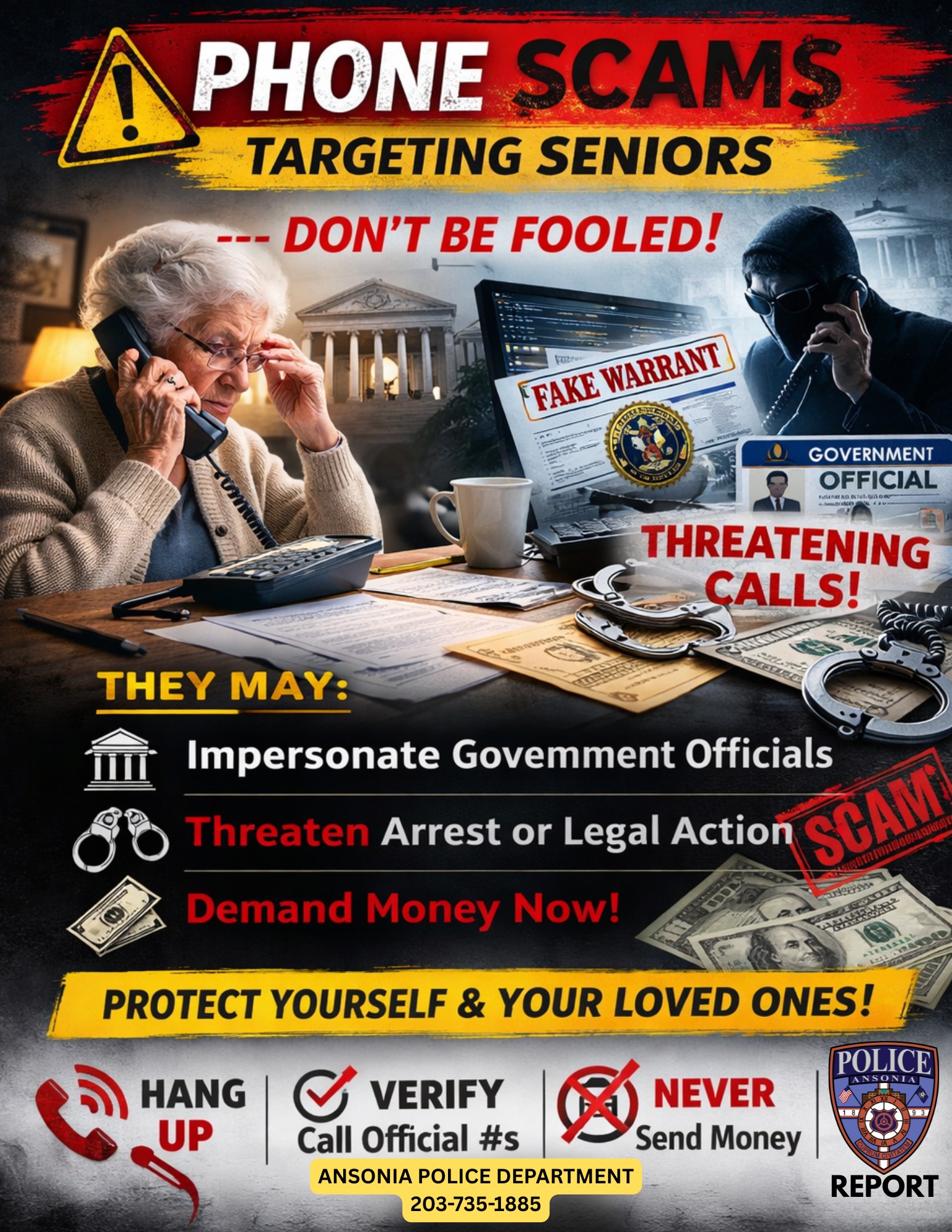 🚨 SCAM ALERT – PROTECT OUR... - Ansonia Police Department | Facebook
