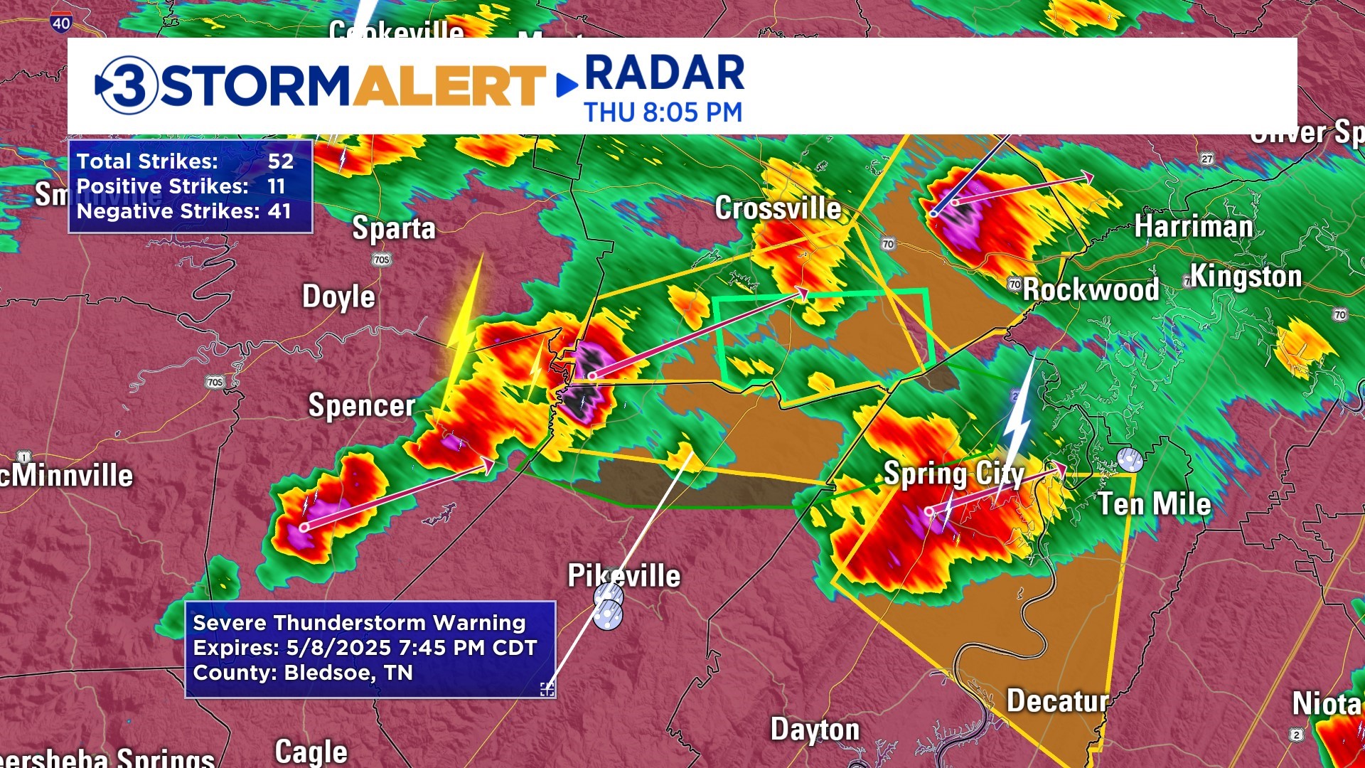 Local - LARGE HAIL (quarter to ping-pong-sized hail) has been detected ...