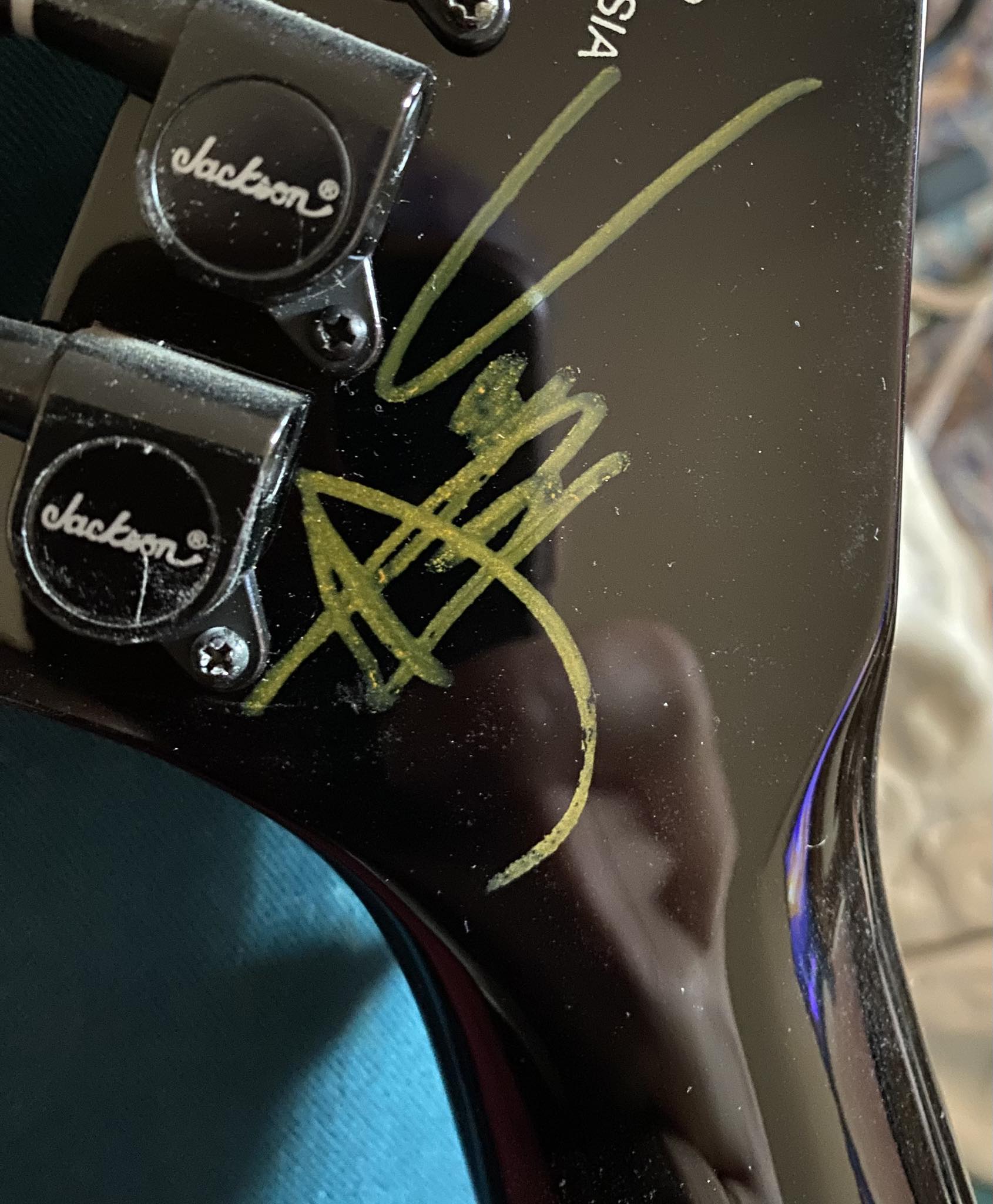 Signed Mick Taylor of the Rolling Stones guitar. Authenticated by