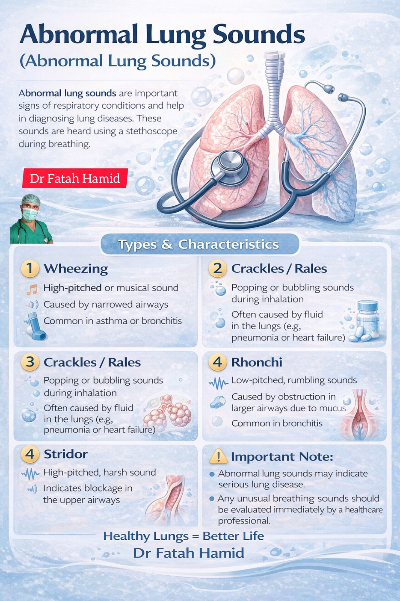 Dr - Abnormal Lung Sounds Abnormal lung sounds are important signs of ...