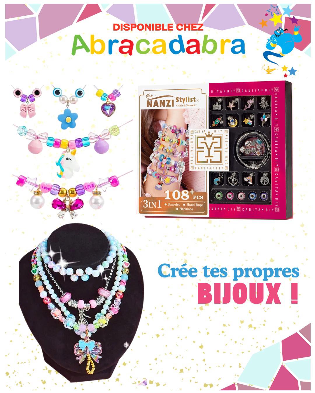 Kit Bracelet Fille – Métier à Tisser, 15 Couleurs De Fil, 10 Styles – Cadeau Créatif Dès 6 Ans