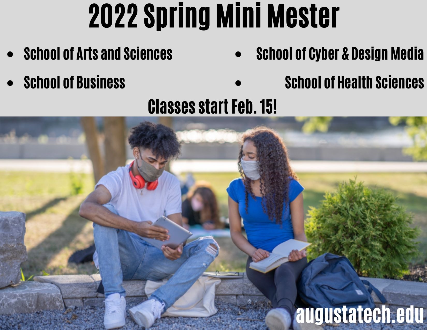 Augusta - Welcome to Spring Semester 2022! It's not too late to get the ...