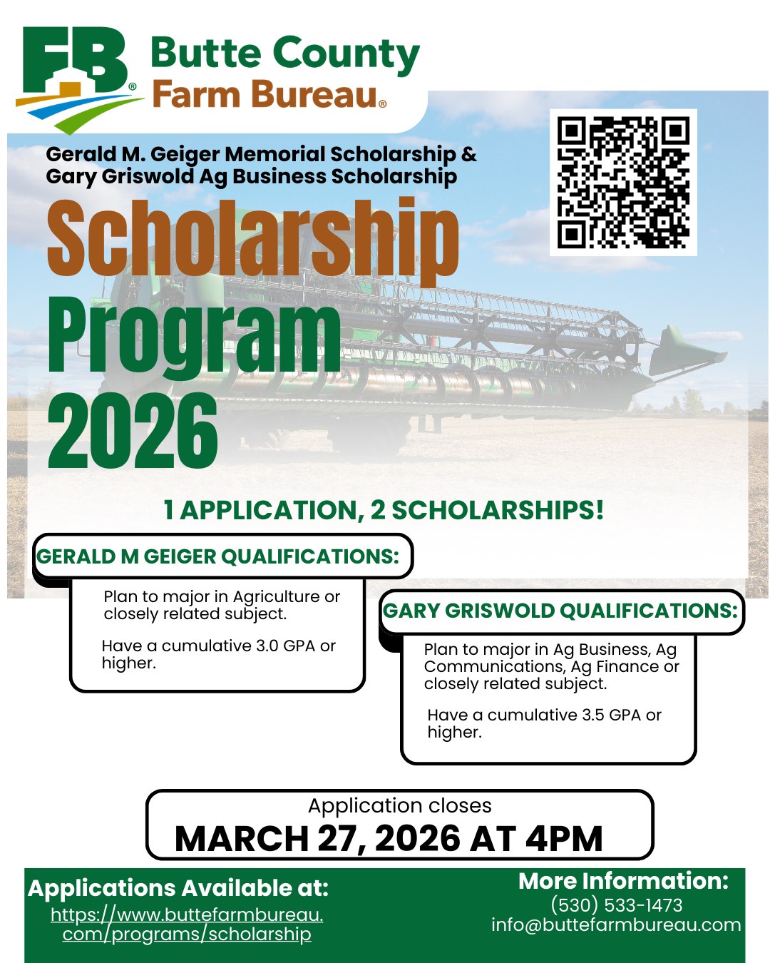 🎓Attention high school seniors... - Butte County Farm Bureau | Facebook
