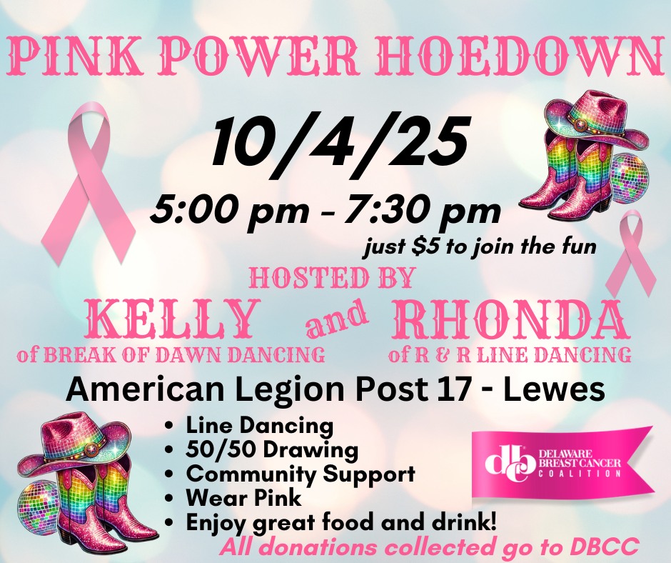 Pink Power Hoedown Line Dancing at Lewes Legion Post 17