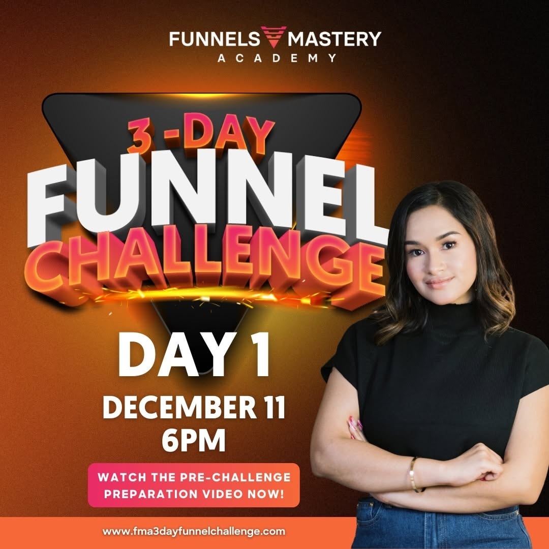 DAY 1 NA NG 3-DAY FUNNEL... - Funnels Mastery Academy | Facebook