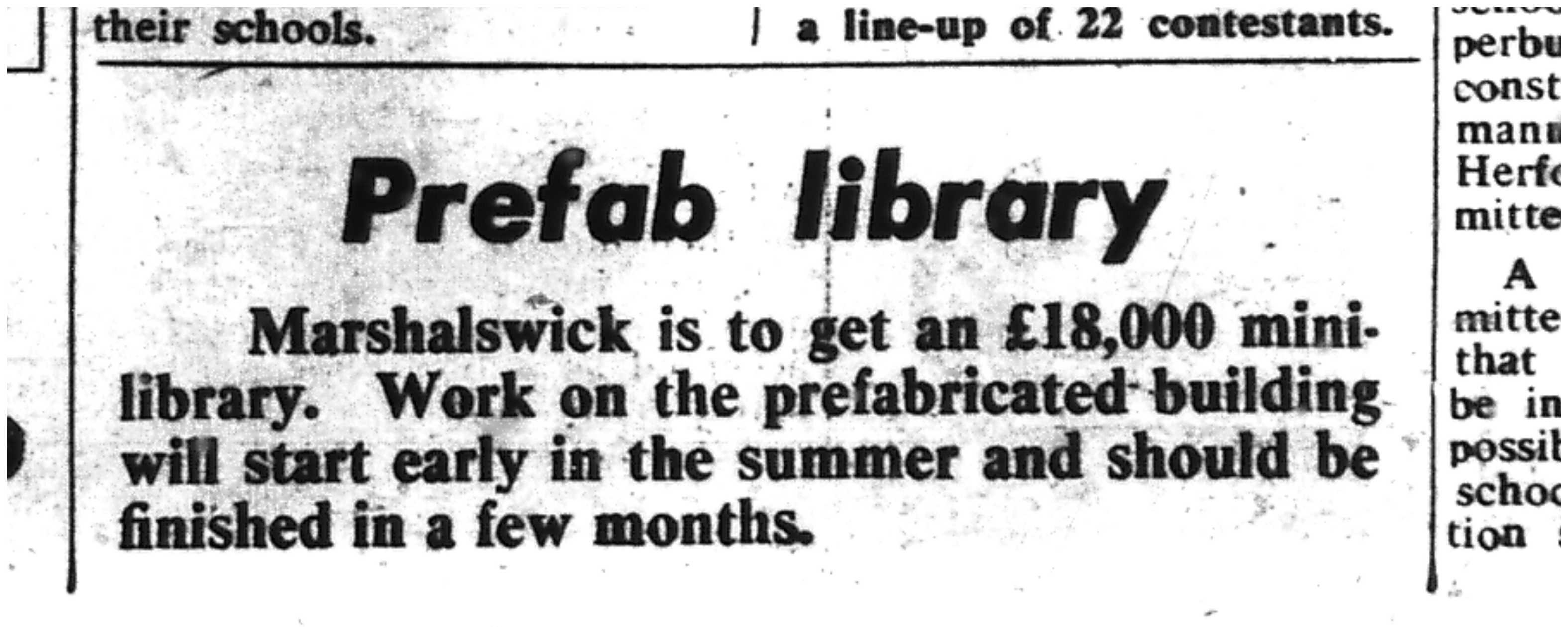 Explore your Archives Month and... - Marshalswick Library