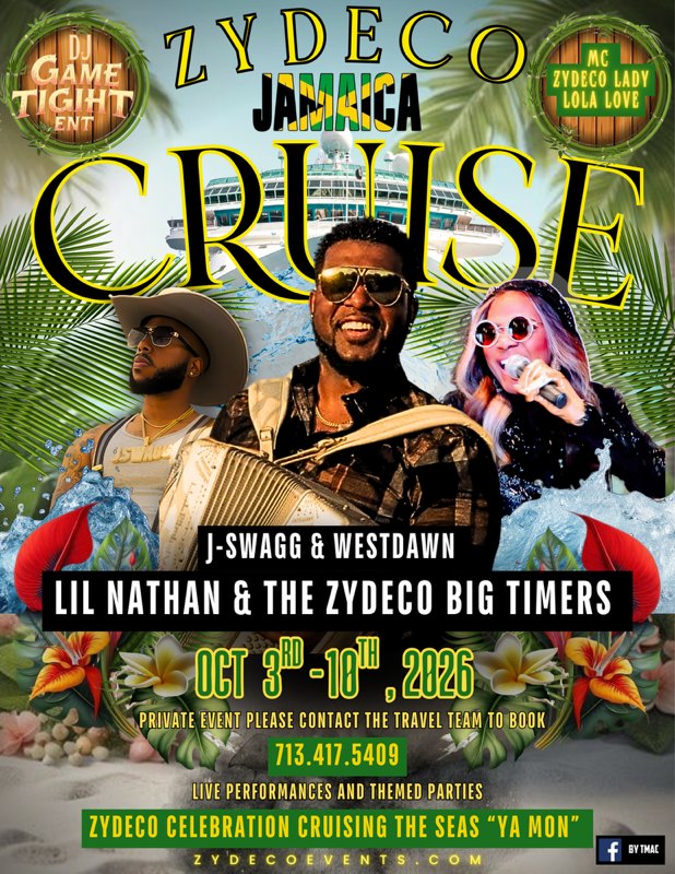 Zydeco cruise 2026 feat. Lil Nate and the Zydeco Big Timers