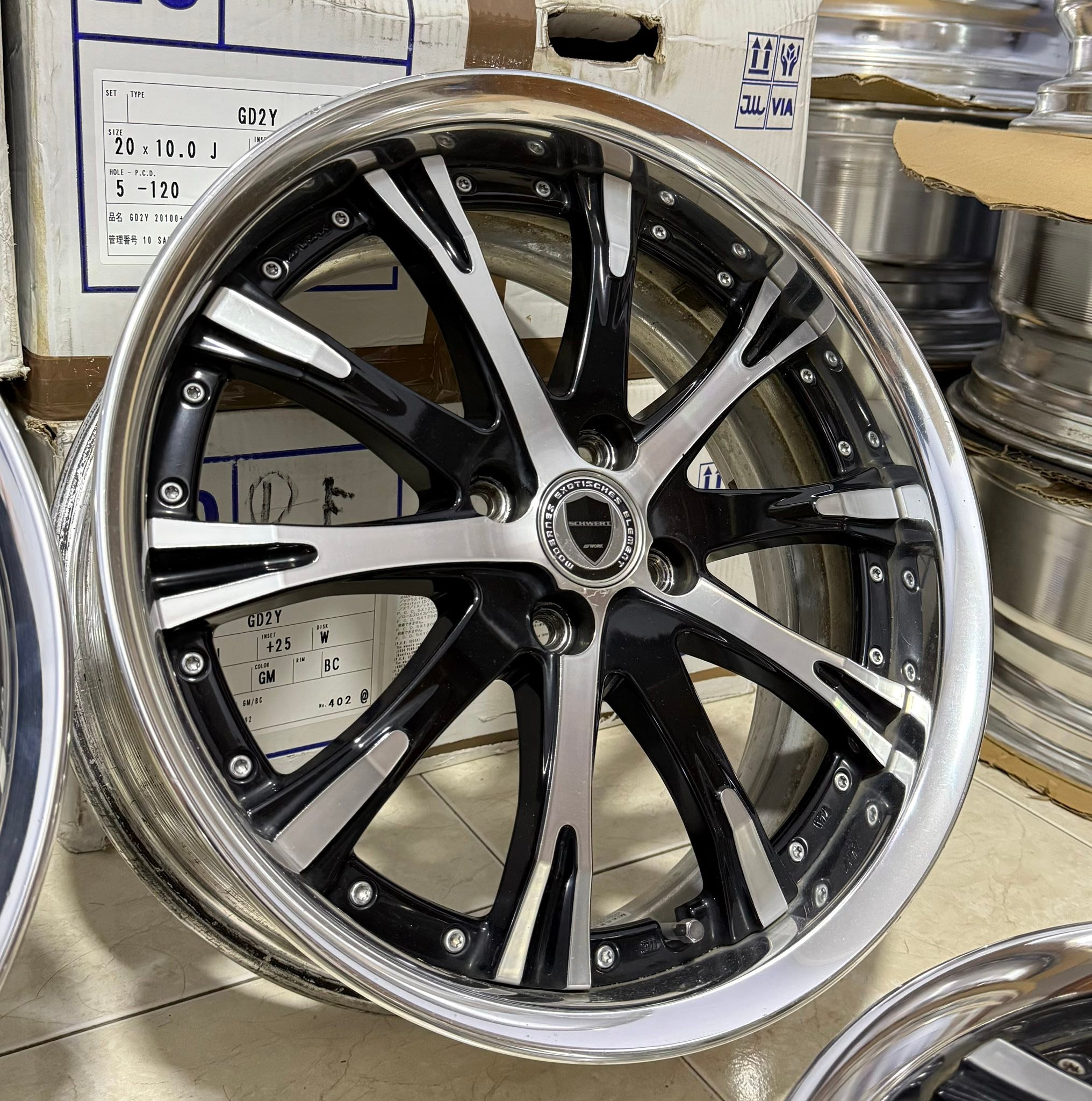 Sold 17”WORK SCHWERT SC4🇯🇵 F 7JJ+45 R 7JJ+35 PCD 100X4 www