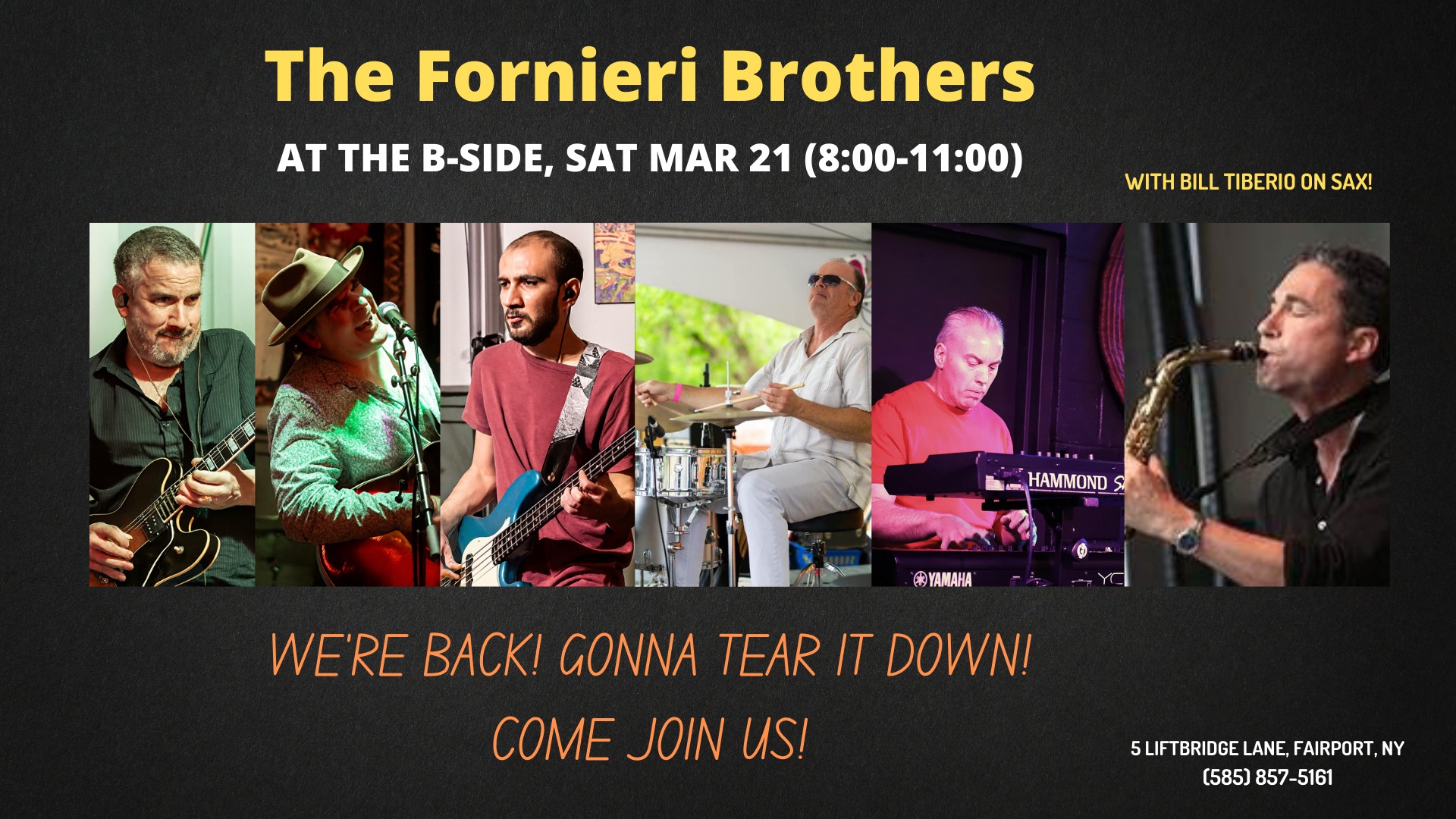 Fornieri Brothers Band back at B-side this Saturday