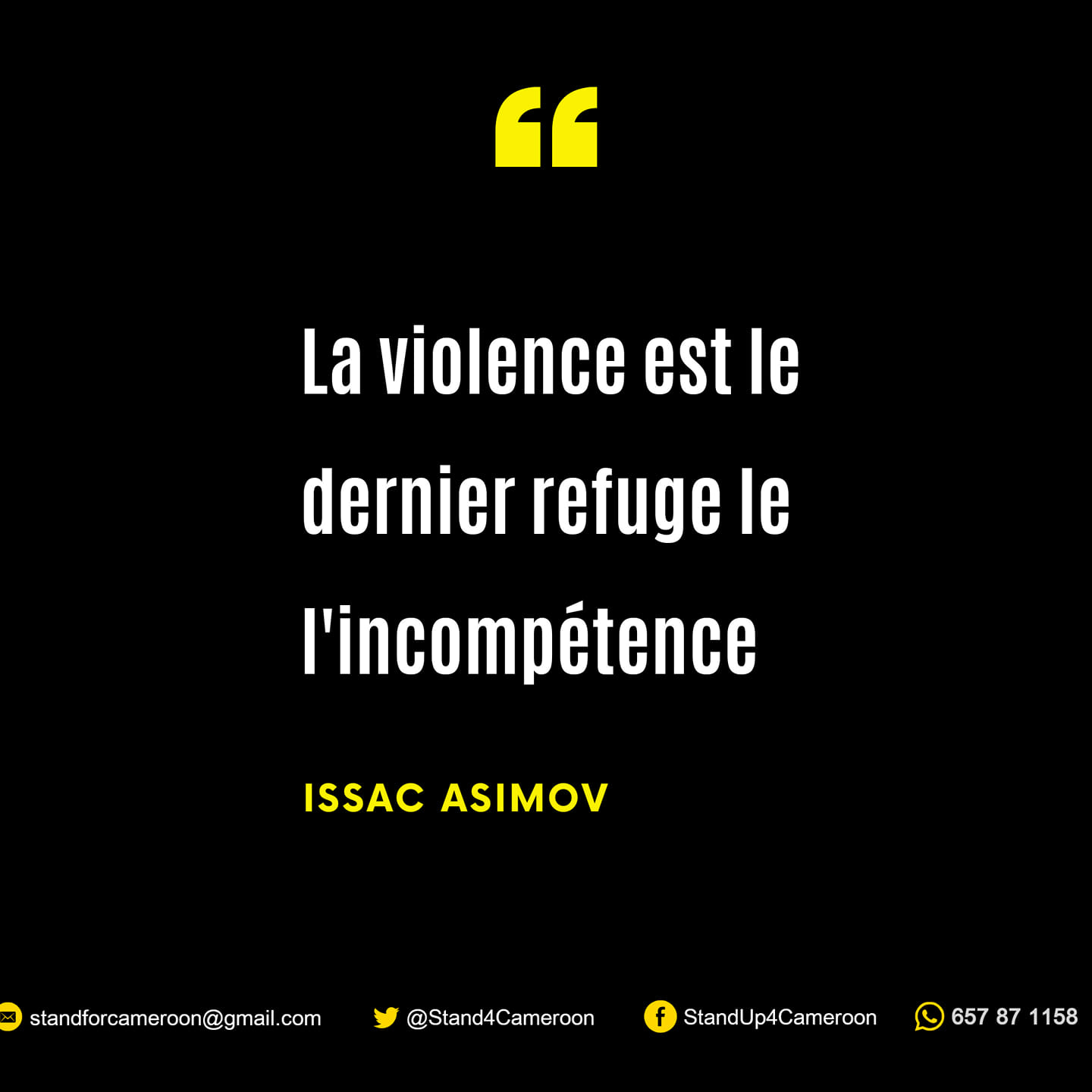 La Violence Est Le Dernier Refuge De L Incompetence