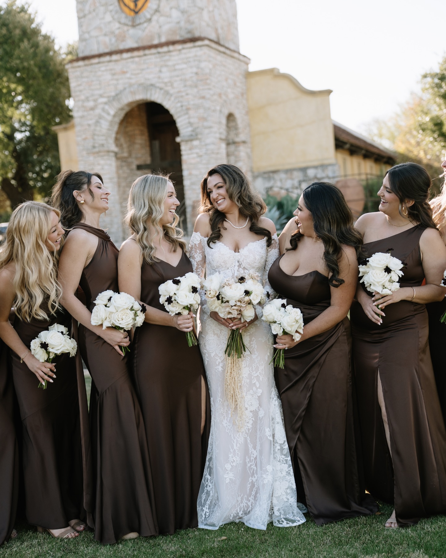 burlap colored bridesmaid dresses Espresso is always an excellent choice ☕️ Couple: @nina_biner & @bdraker Photography: @juliadavis.co Venue: @camplucyoncreek @camplucyweddings Coordinating: @3ofcupsevents Florals: @kays_boukays . . . . brown themed wedding, wedding inspo, espresso Size:40 (US 9.5) Our fabrics are carefully Miss Selfridge long sleeve Wedding Wear Suit