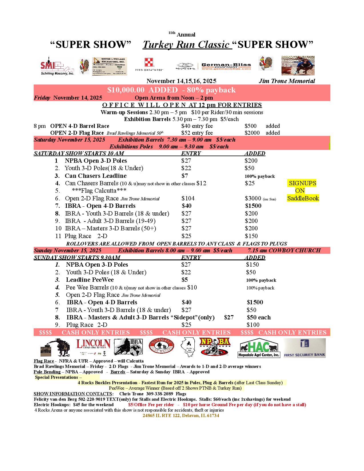 4 Rocks Arena - Turkey Run Classic 2025 is a 