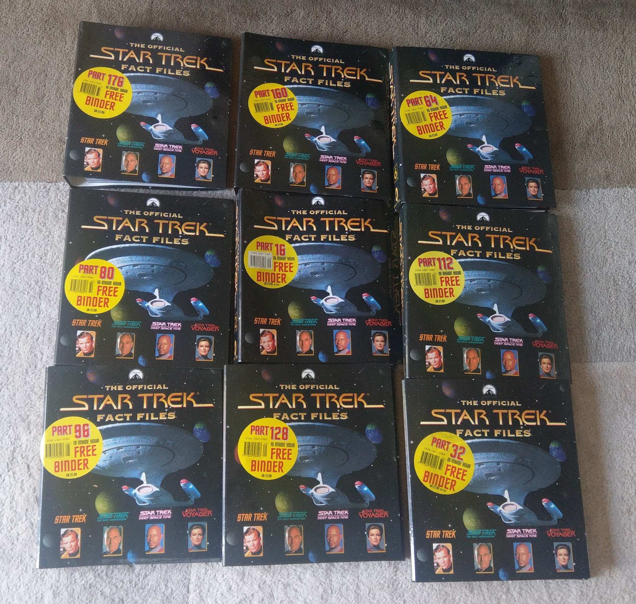 Free Star Trek fact files binders for collector
