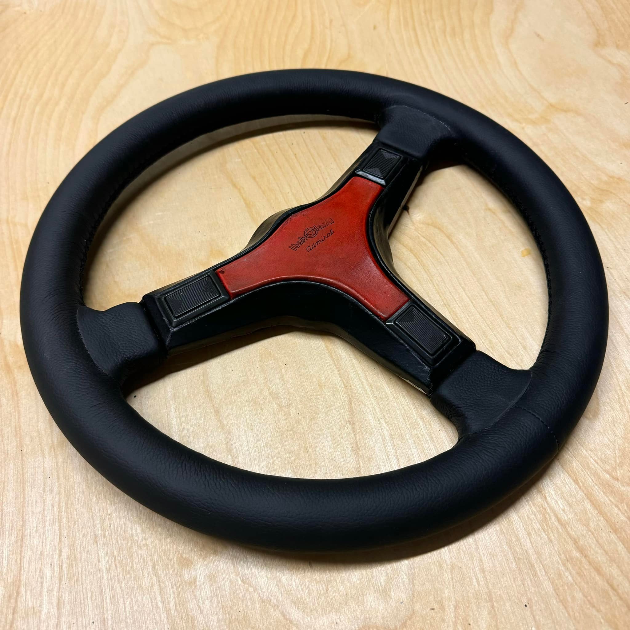 Vintage Italvolanti Admiral Leather Steering Wheel