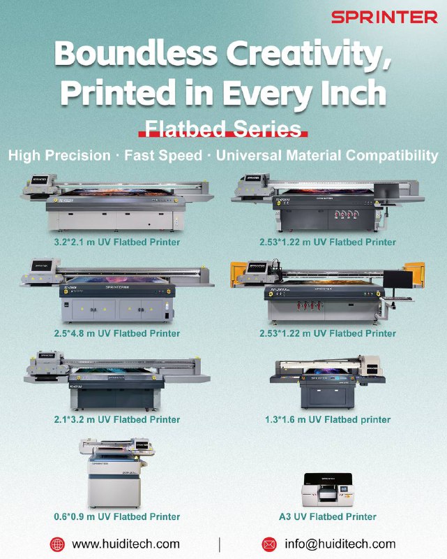 Sprinter - 👇Meet the SPRINTER UV Flatbed Printer Line 🚀 From A3 to 2.5m ...