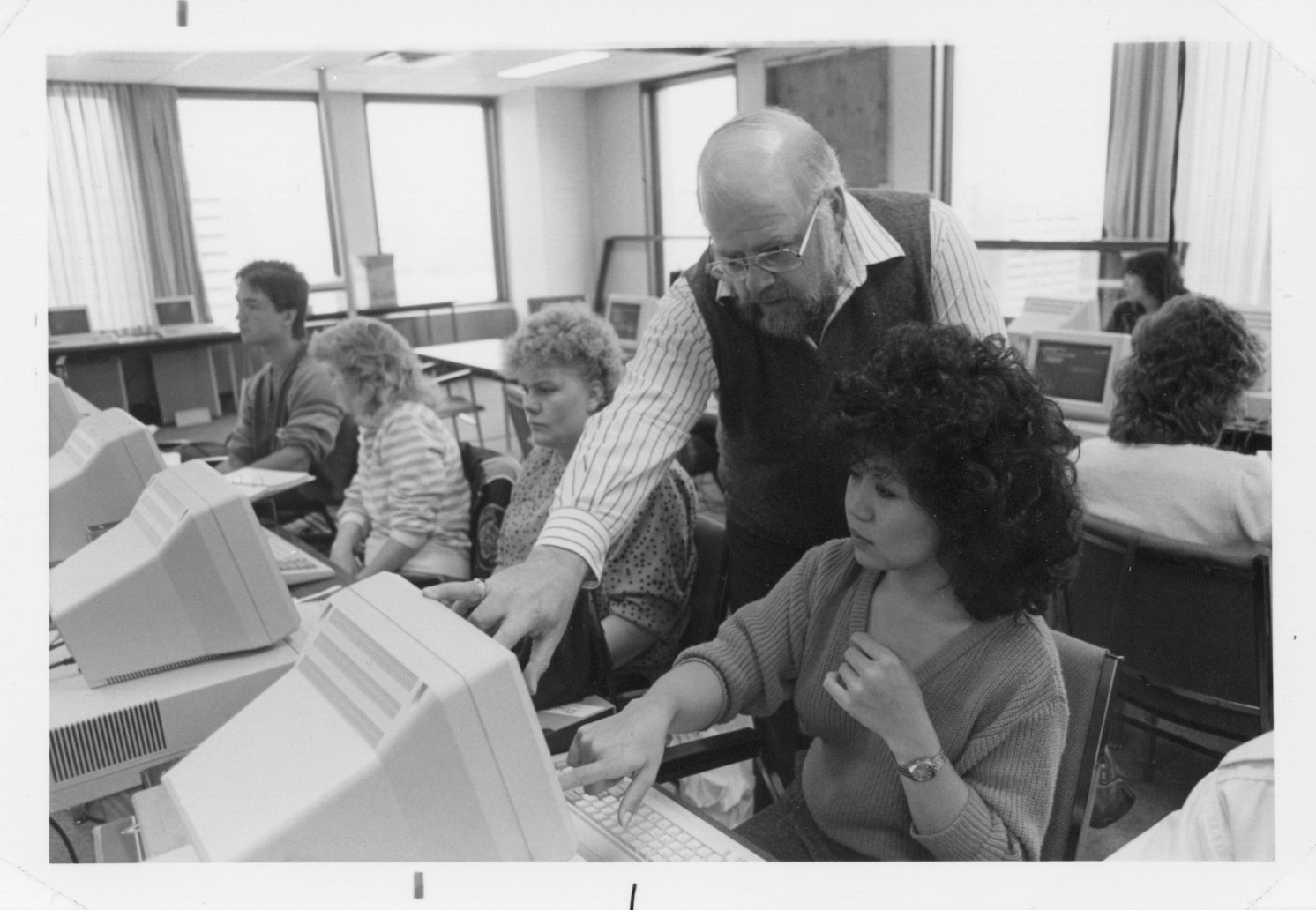 Macewan university computer labs in the 80s