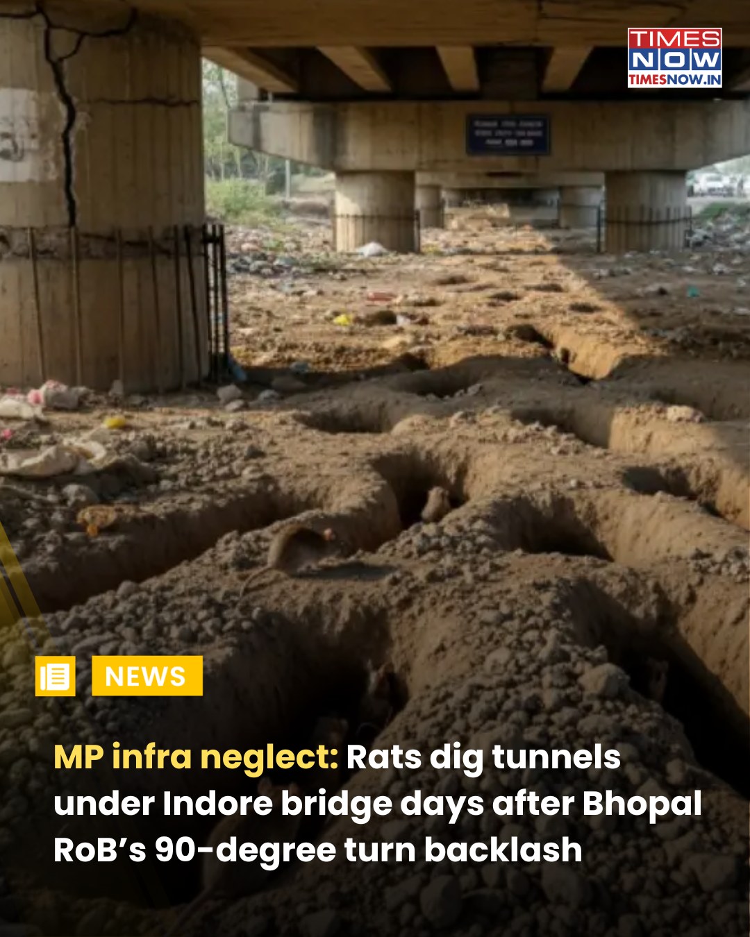 TIMES - Days after a newly-built railway overbridge in Bhopal drew ...