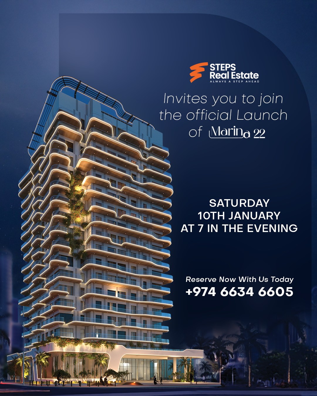 Steps - Get your apartment in the heart of Lusail. You’re invited to ...