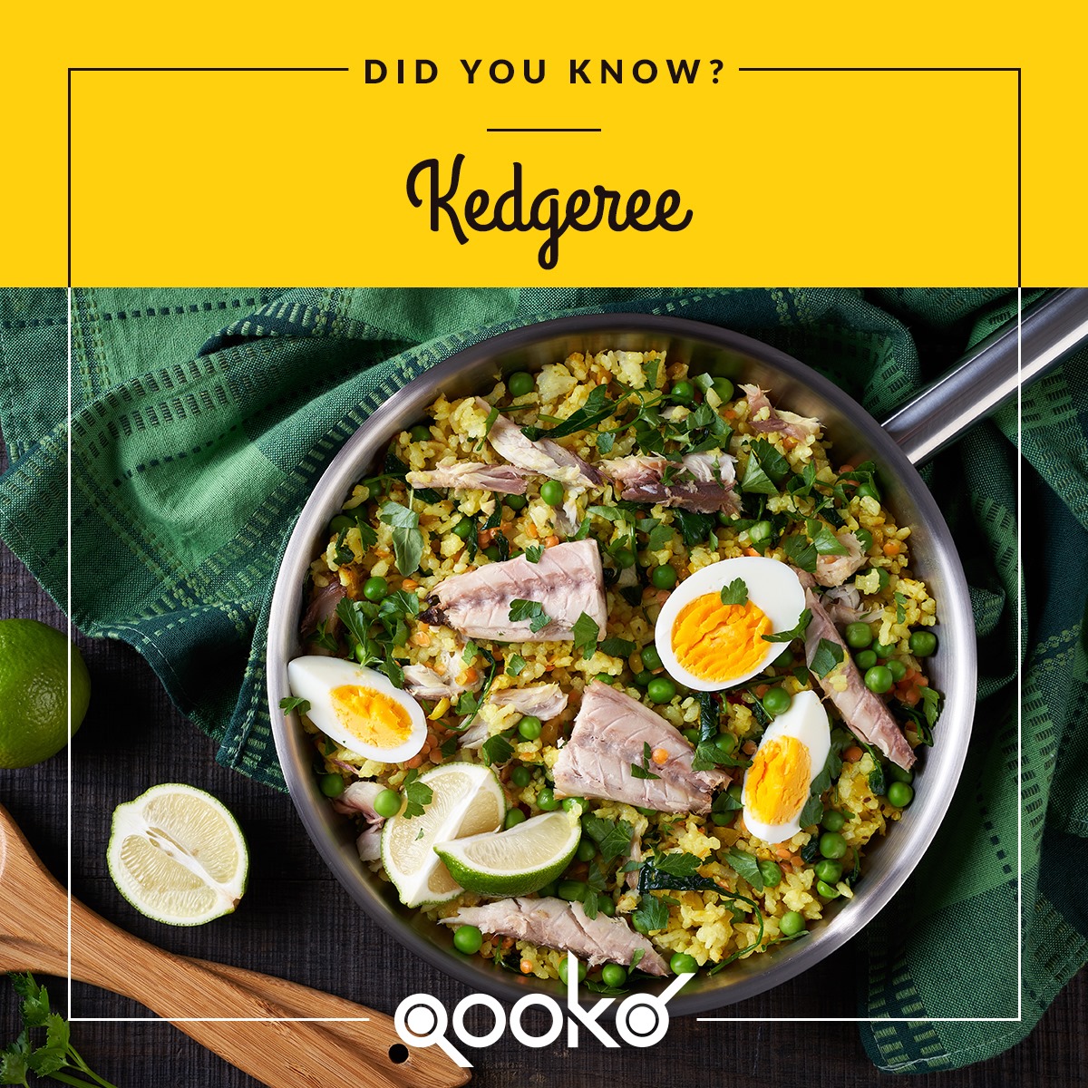 Qookd - This British adapted dish made with rice, cooked fish, parsley ...