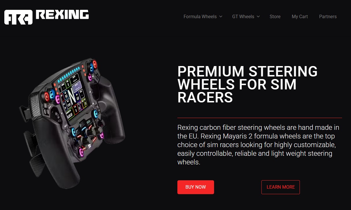 Rexing sim-racing steering wheels