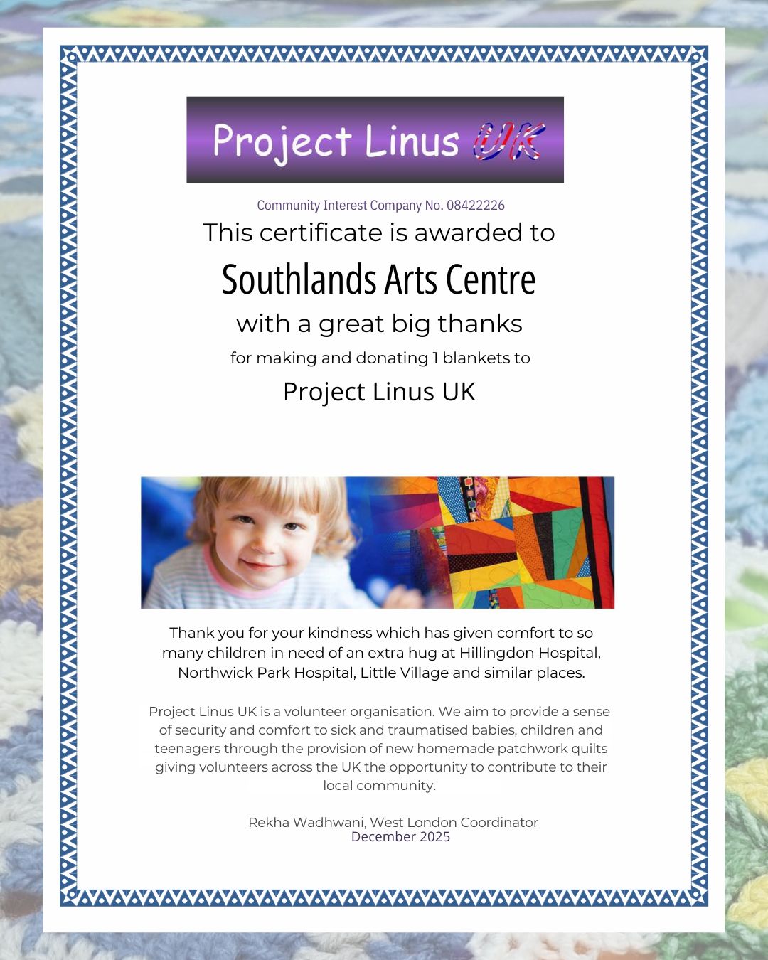Southlands Arts - We’re delighted to have received this... | Facebook