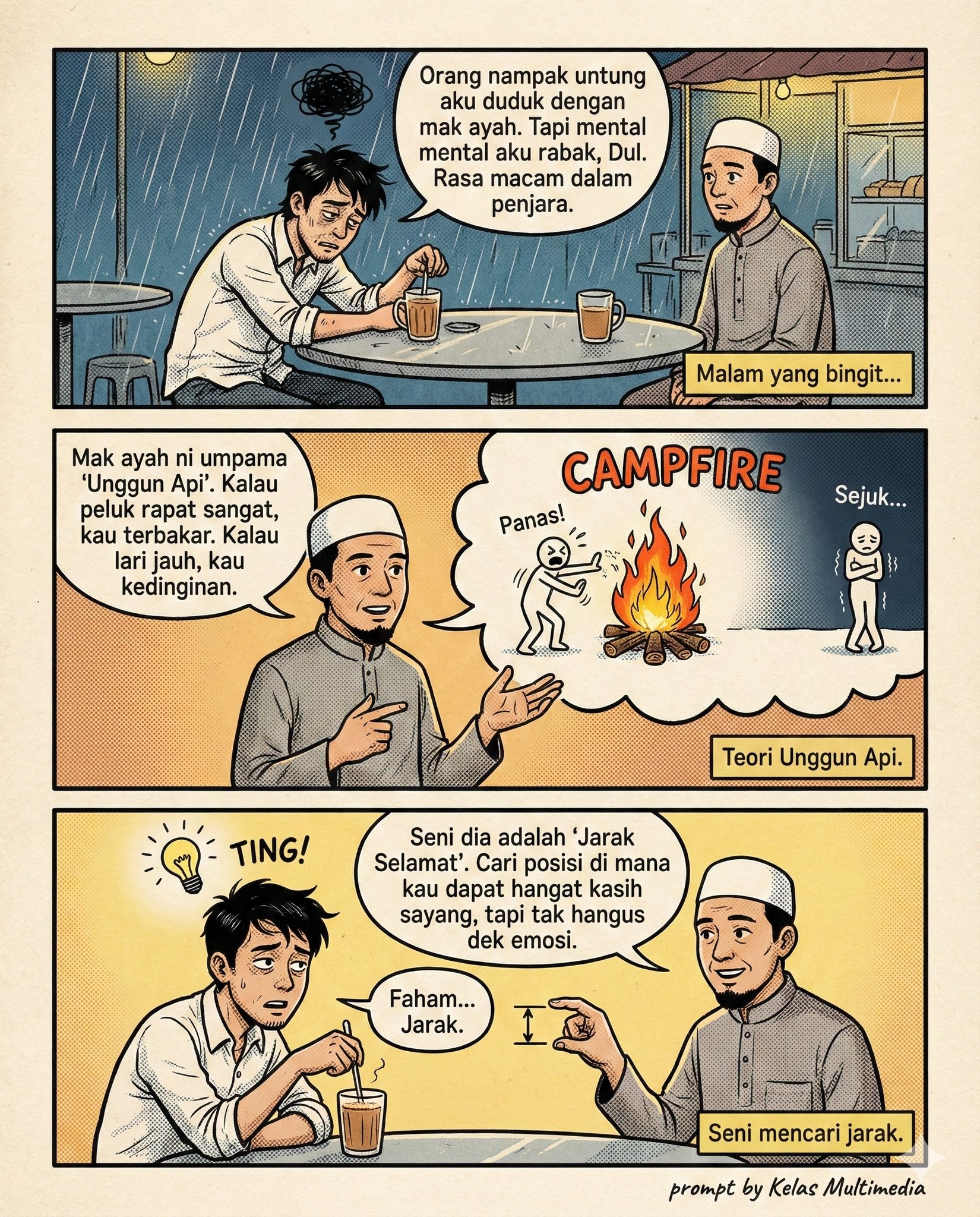 Kelas - Seni Menikmati Unggun Api🔥 Malam tadi hujan.☔ Lebat. Macam ...
