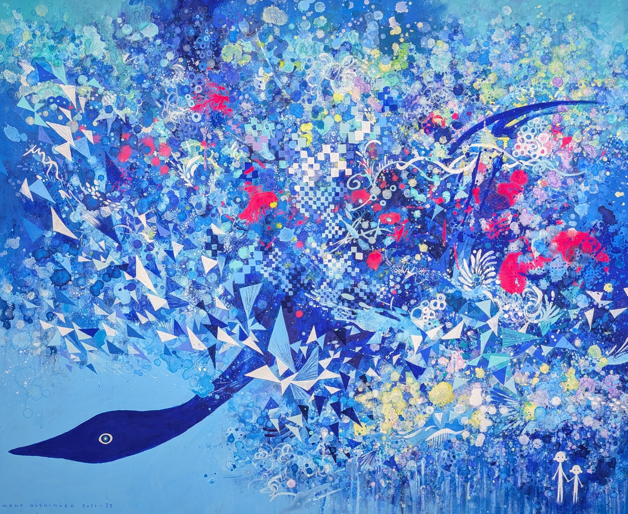 アート・写真 月 アート 絵画 ニシムラマホ