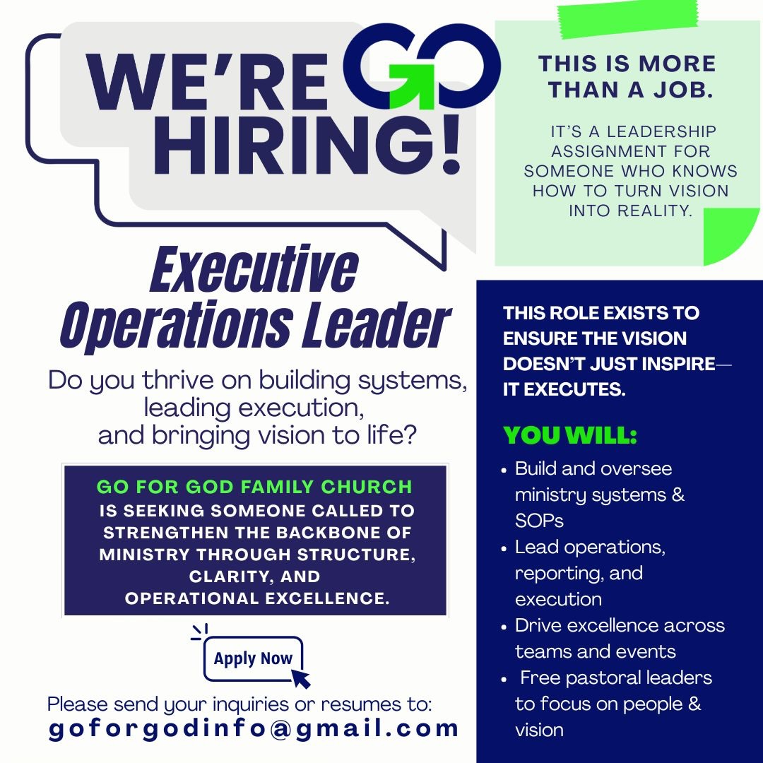 Go - Called to lead. Built to execute. We’re hiring an Executive ...