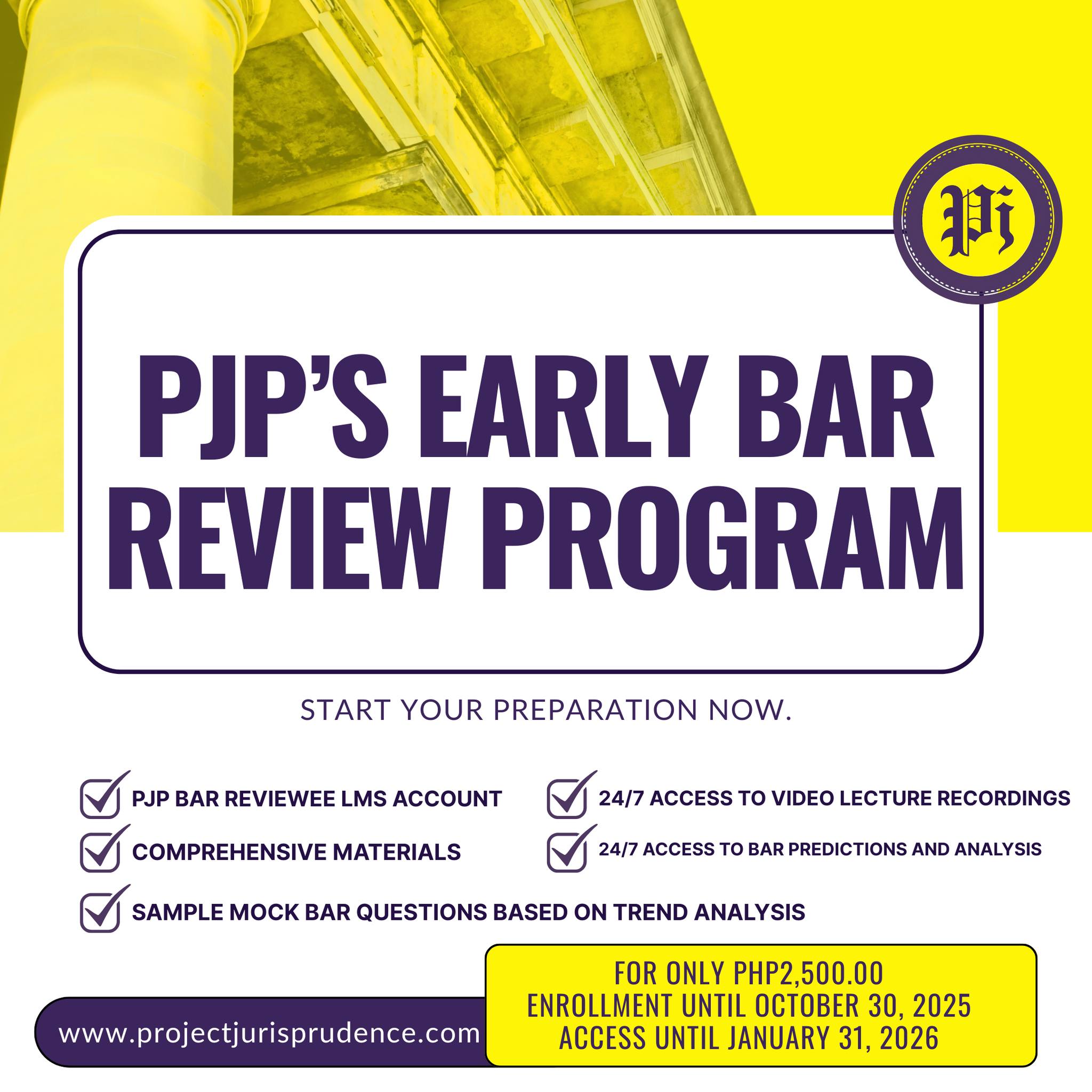 Project - Your 2026 AWESAM Bar edge starts NOW. Enroll in PJP's Early ...