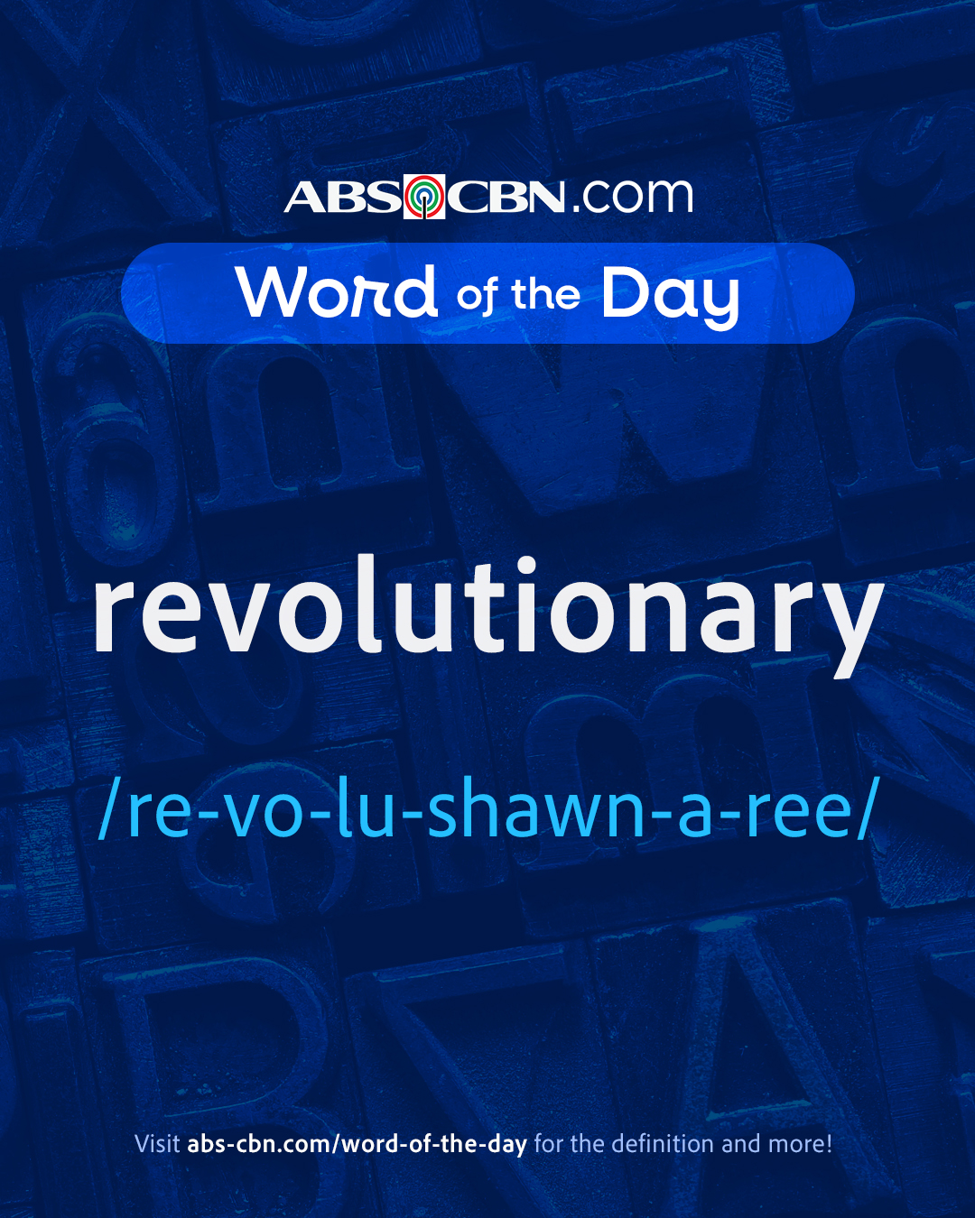 ABS-CBN - #WordOfTheDay: 